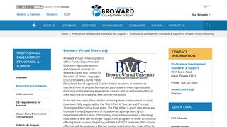 Broward Virtual University - Broward County Public Schools