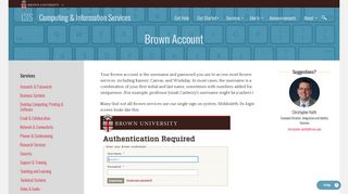Brown Account | Computing & Information Services
