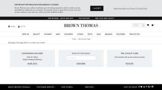 My Brown Thomas Account Login