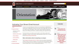 Activating Your Brown Email Account | Brown University Orientation