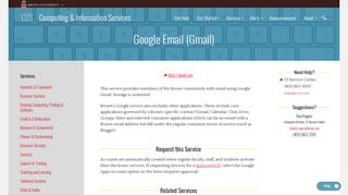 Google Email (Gmail) - Computing & Information Services - Brown ...