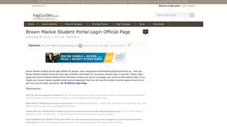 Brown Mackie Student Portal Login Official Page - Hajj Guides