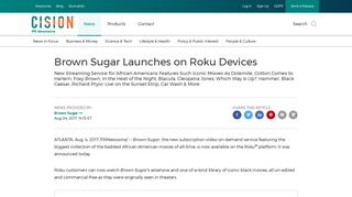 Brown Sugar Launches on Roku Devices - PR Newswire