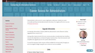 Banner Access for Administrators | Computing & Information Services