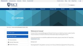 Canvas Course Management | Rice University