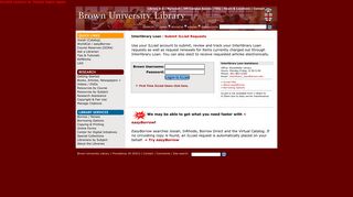 Interlibrary Loan (ILLiad) Login :: Brown University Library