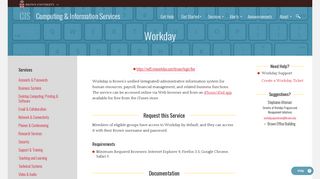 Workday - Computing & Information Services - Brown University