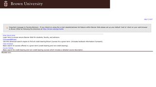 Banner Web - Brown University