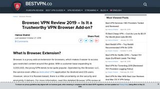 Browsec VPN Review 2019 – Is It a Trustworthy Browser Add-on