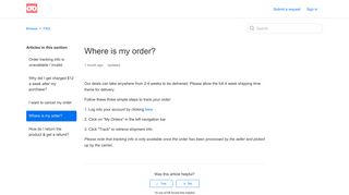 Where is my order? – Browze