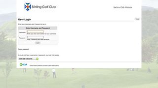 User Login - BRS Golf