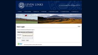 BRS Online Golf Tee Booking System for Leven Links Golf Club