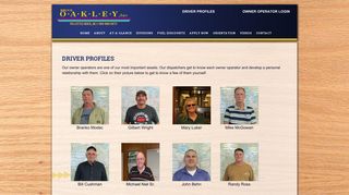 Driver Profiles | Oakley Trucking Recruitment Site - Bruce Oakley