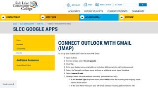 Connect Outlook With Gmail (IMAP) | SLCC
