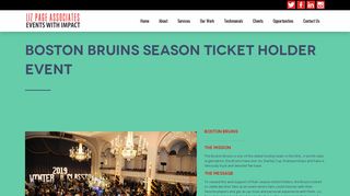 Boston Bruins Season Ticket Holder Event - Liz Page Associates
