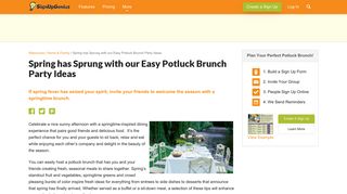 Spring has Sprung with our Easy Potluck Brunch ... - Sign Up Genius