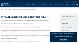 Virtual Learning Environment (VLE) | Brunel University London