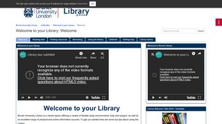 Welcome - Welcome to your Library - LibGuides at Brunel University ...