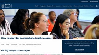 How to apply for postgraduate taught courses | Brunel University London