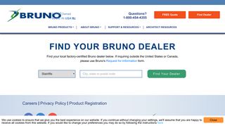 Find a local authorized Bruno dealer in your neighborhood