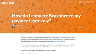 How do I connect Brushfire to my payment gateway? – Brushfire Help ...