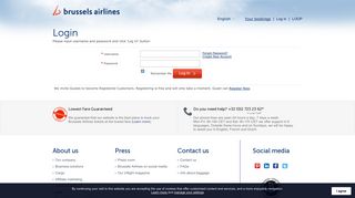 Login | Brussels Airlines
