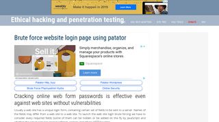 Brute force website login page using patator - Ethical hacking and ...
