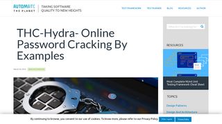 Online Password Cracking THC-Hydra - Automate The Planet