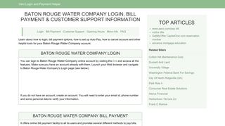 Baton Rouge Water Company Login, Bill Payment & Customer ...