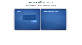 Askham Bryan College Web Login Service