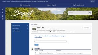 Notify Me® Sign Up For City Updates - Bryant, AR - Official Website