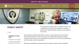 Public Safety | Bryant University