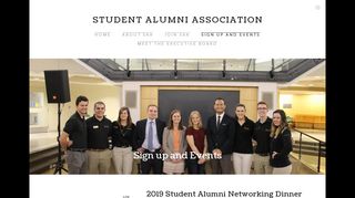 Sign up and Events — Student Alumni Association