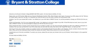 User Login - Bryant & Stratton College
