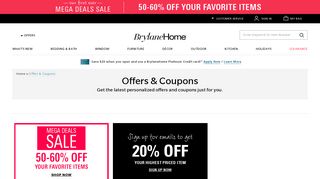 Offers & Coupons | Brylane Home