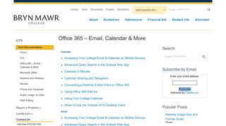 Office 365 – Email, Calendar & More - Tech Documentation - Bryn ...