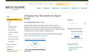 Changing Your Microsoft.com Sign-in Email : Tech Documentation