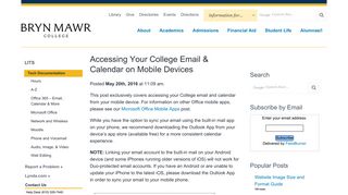 Accessing Your College Email & Calendar on Mobile Devices : Tech ...