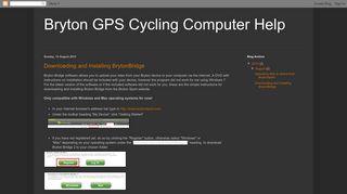 Bryton GPS Cycling Computer Help