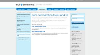 Prior Authorization - Provider Connection - Blue Shield of California