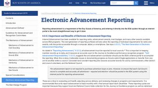 Electronic Advancement Reporting - Boy Scouts of America