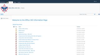 BSA Office 365 Info