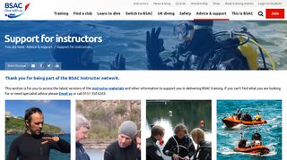 Support for instructors - British Sub-Aqua Club