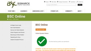 BSC Online | Bismarck State College