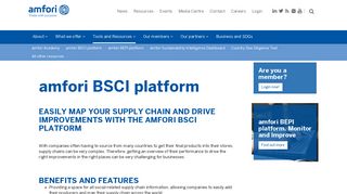amfori BSCI platform