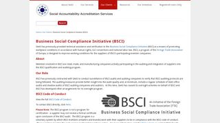 Business Social Compliance Initiative (BSCI) | Social Accountability ...
