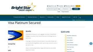 Visa Platinum Secured - BrightStar Credit Union