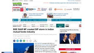 BSE StAR Mutual Fund: BSE StAR MF created SIP storm in Indian ...