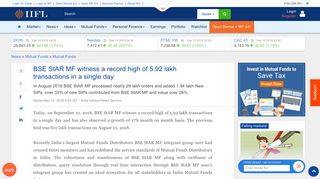 BSE StAR MF witness a record high of 5.92 lakh transactions in a ...