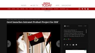 Govt launches Intranet Prahari Project for BSF | IndiaToday